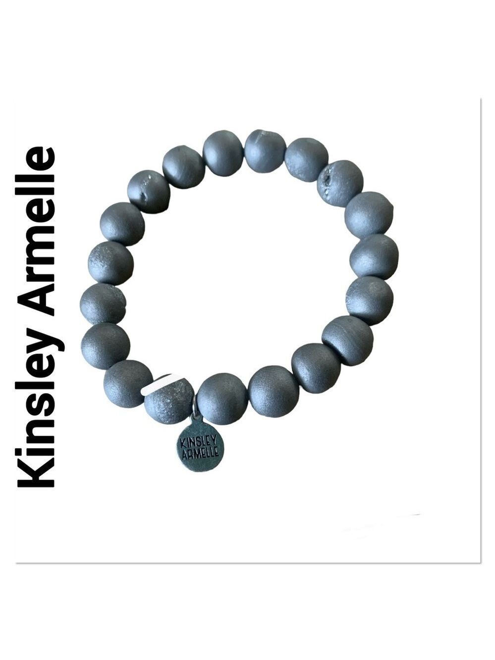 KINSLEY ARMELLE Frost Silver Bracelet in Gray